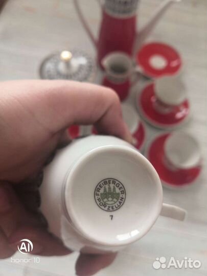 Сервиз Freiberger Porzellan кофейник и блюдца