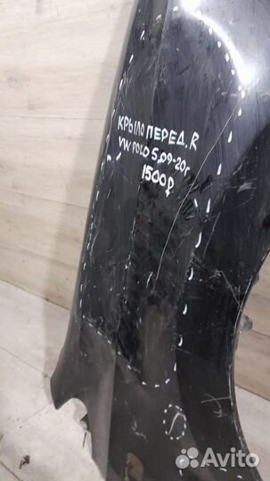 Крыло переднее правое Volkswagen Polo 5 С 2009 По