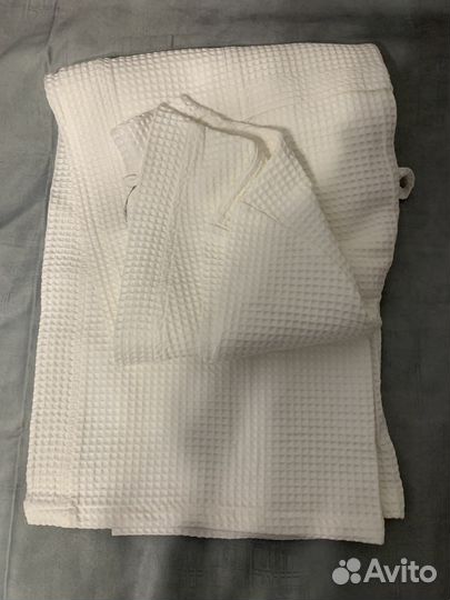 Халат вафельный белый,новый