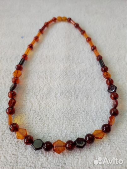 Бусы янтарь