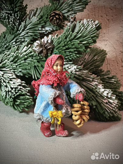 Ватные елочные игрушки