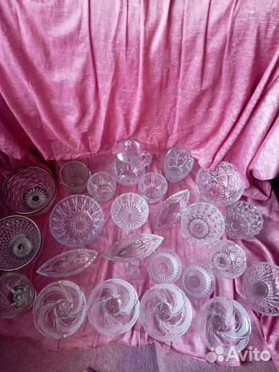 Хрустальные вазы, кувшин СССР