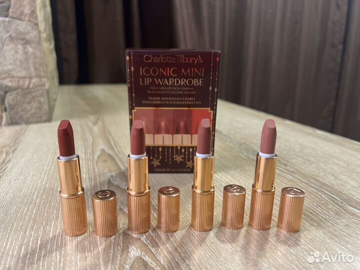 Charlotte tilbury помада iconic mini lip wardrobe