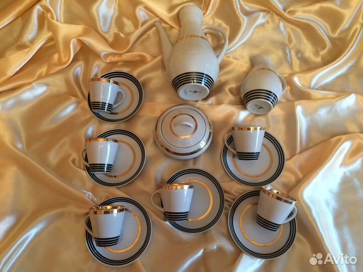 Сервиз кофейный Дулево СССР 1968 год