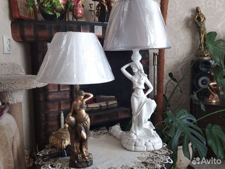 Лампа настольная скульптурная, бронза