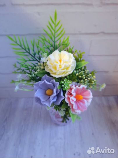 Мини букеты из мыла