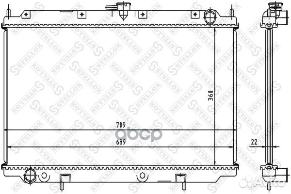 Радиатор системы охлаждения 10-25058-SX Stellox