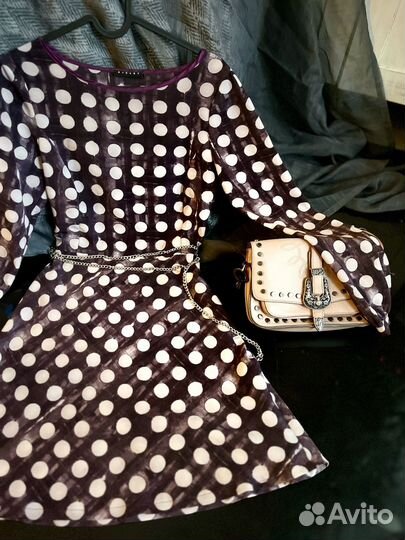 Sisley платье в горох. размер S