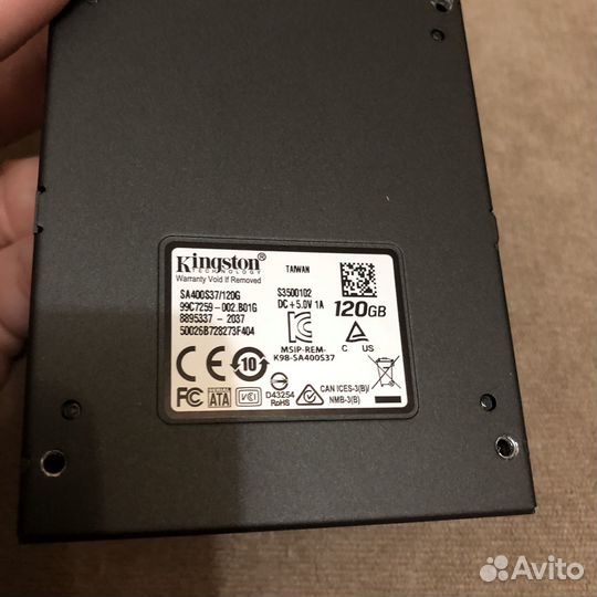 SSD накопитель Kingston A400 SA400S37/120G 120гб