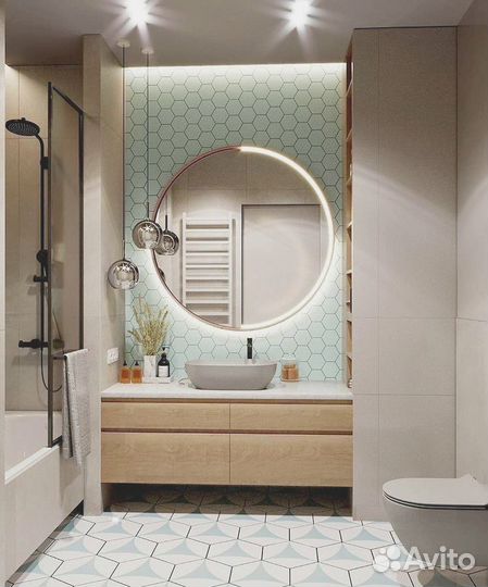 Зеркало с подсветкой прямоугольное