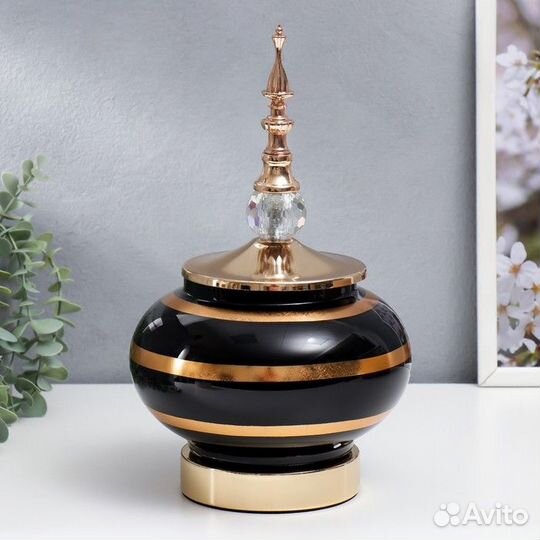 Сувенир интерьерный металл, стекло 'Мираж' золото