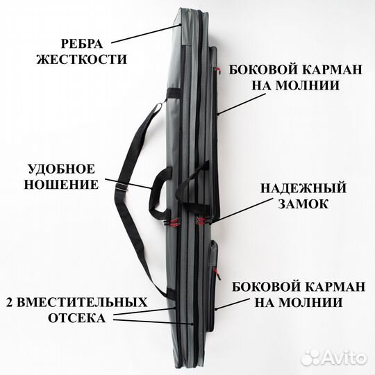 Чехол для удочек полужесткий 120 см