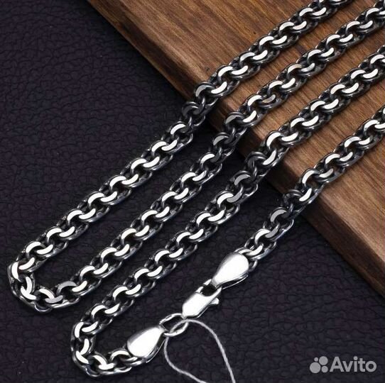 Мужская серебряная цепь