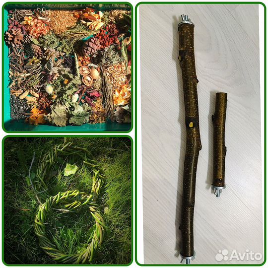 Копошилка, венки, жерди для попугаев и птиц