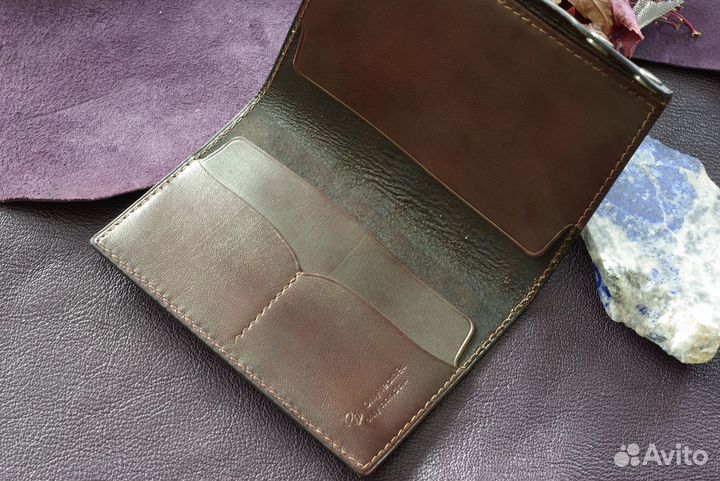 Кожаная обложка на паспорт, автодокументы, военник