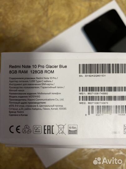 Xiaomi redmi note 10 pro 8 128