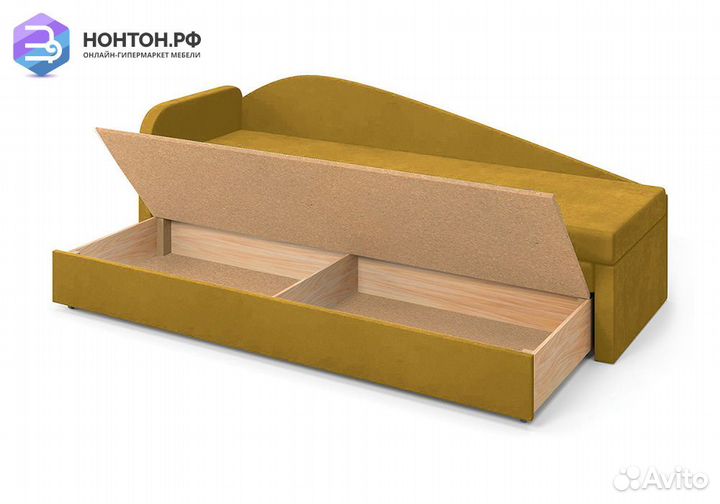 Диван еврософа Верди левый желтый