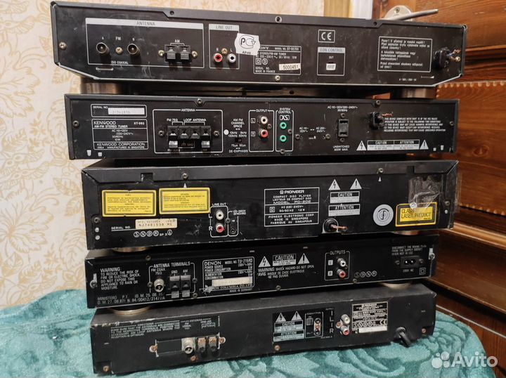 FM-AM тюнеры Kenwood, Sony, Denon