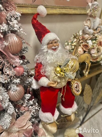 Дед мороз Санта Клаус сидячий премиум