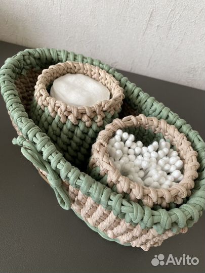 Набор корзинок своими руками из трикотажа