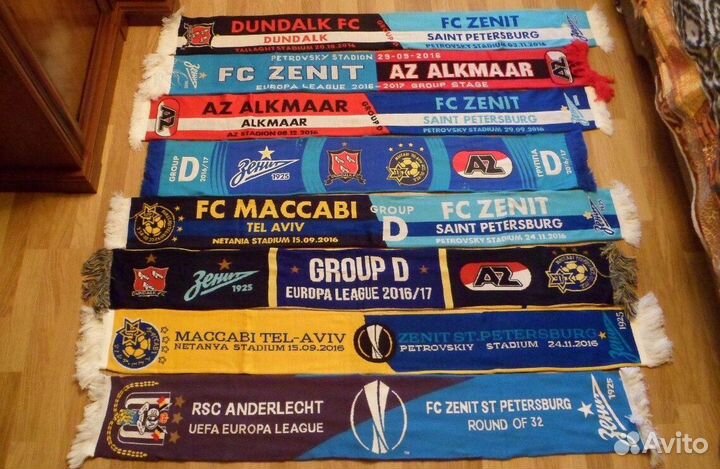 Матчевые шарфы фк Зенит Санкт-Петербург