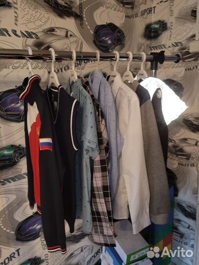 Рубашка на клепках на мальчика/ вещи пакетом