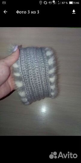 Норковая повязка на голову