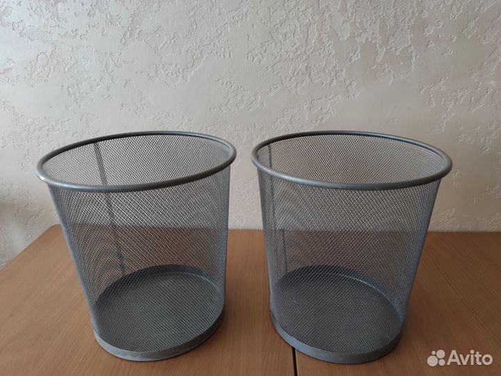 Корзина ведро металлическая сетка для бумаг мусора
