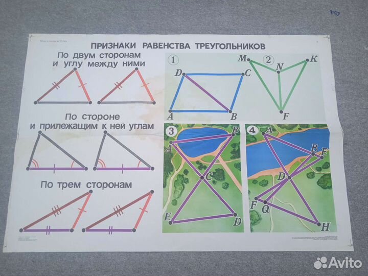 Учебные плакаты СССР по геометрии