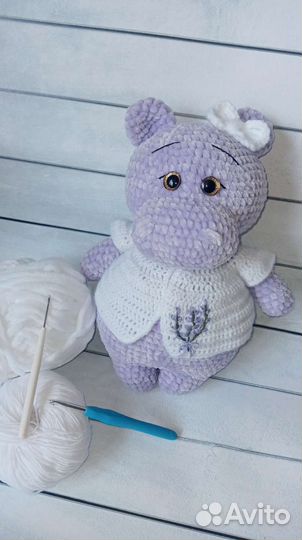Бегемот (амигуруми, ручная работа)