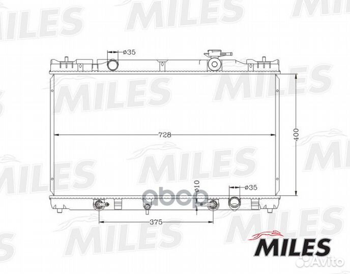 Радиатор toyota camry 2.4 01- acrb051 Miles