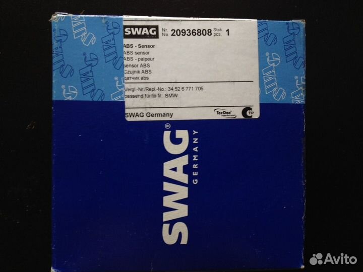 Задний датчик ABS на BMW X5 E53 34526771705