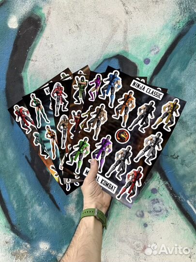 Наклейки/Стикеры Мортал Комбат 9/MK Classic