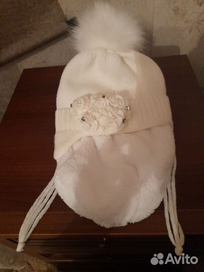 Зимняя шапочка на девочку