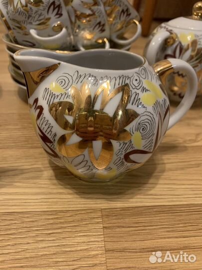 Сервиз лфз СССР золотые ромашки