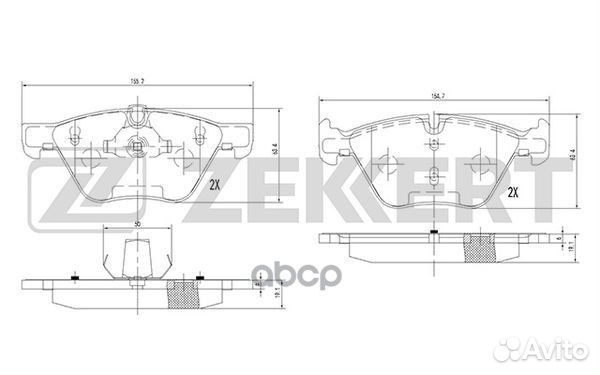 Колодки торм. диск. передн. BMW 3 (E90 E91 E92