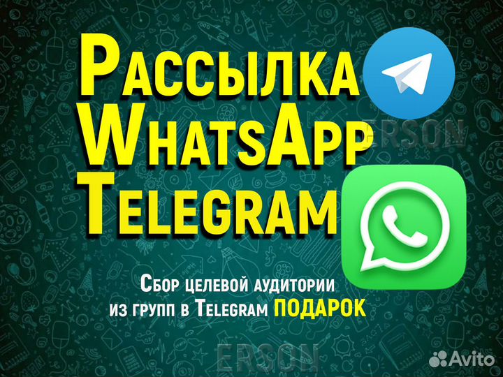 Рассылка WhatsApp. Рассылка Telegram