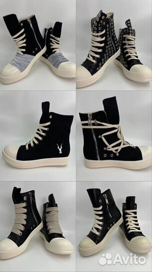 Rick Owens кеды ramones drkshdw jumbo hexagram