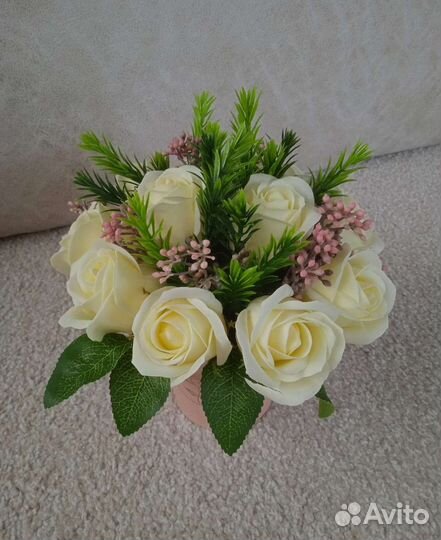 Букет из мыльных роз