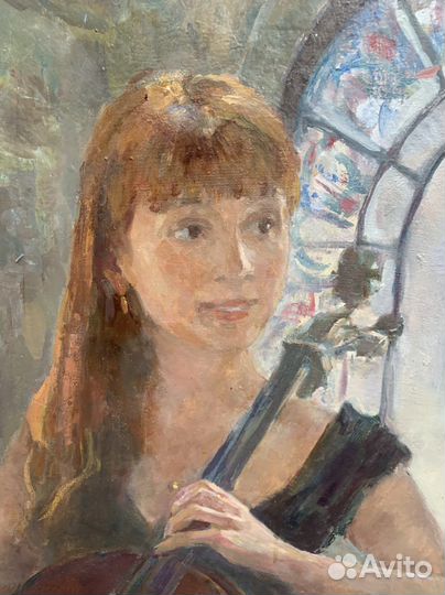 Картина « Виолончелистка» Тулина.Е