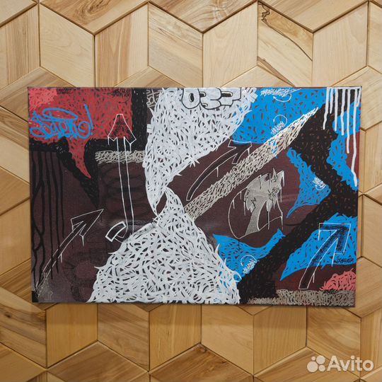Картина окрилом на холсте граффити,калиграфия