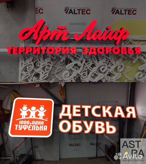 Наружная реклама Вывески Объемные буквы