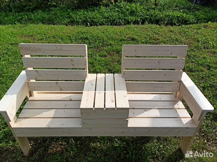 Скамейка садовая со столиком