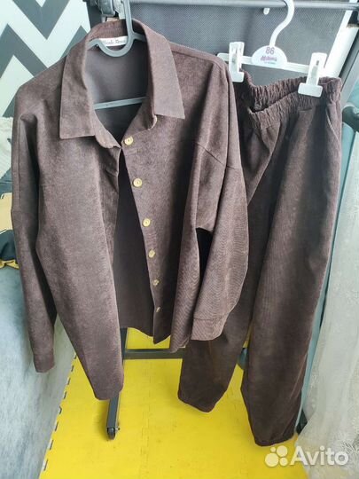 Вельветовый костюм женский 46