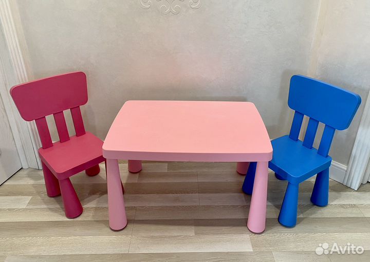 Детский стол и стул IKEA