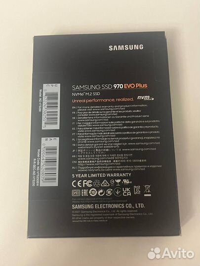 250 гб SSD M.2 накопитель Samsung 970 EVO Plus MZ