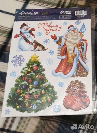 Наклейка на окно новогодняя