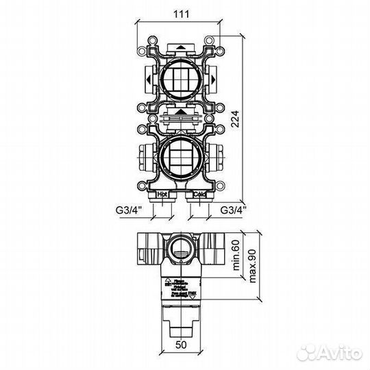 Almar Modular Встраиваемая часть однорычажного сме