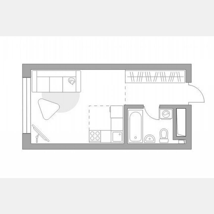 Квартира-студия, 25,7 м², 19/25 эт.