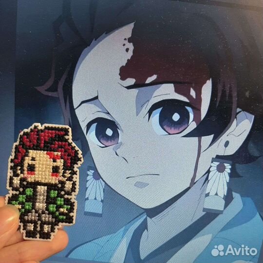 Аниме значки из мулине на заказ